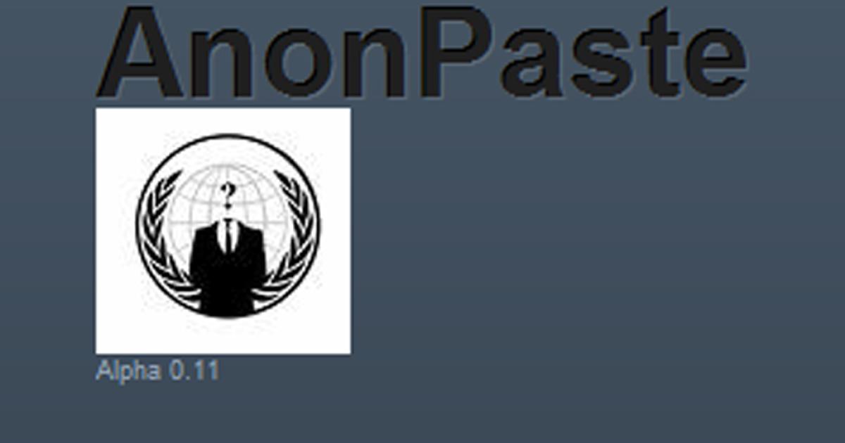 Anonymous schafft eigenes Pastebin