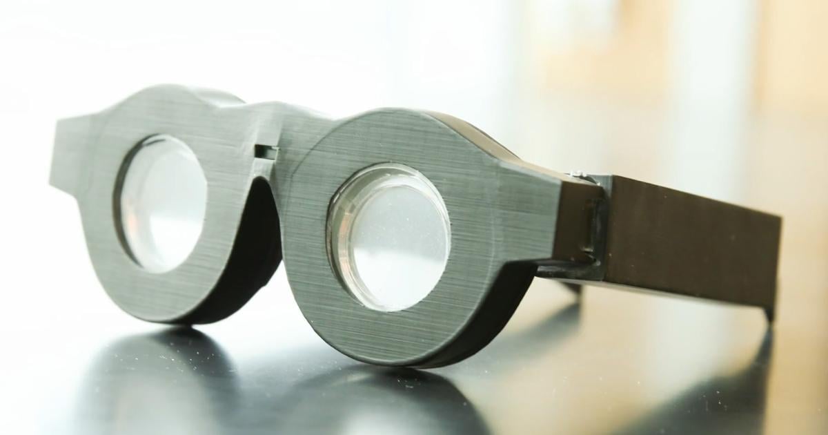 Brille adaptiert Dioptrien je nach Blickwinkel