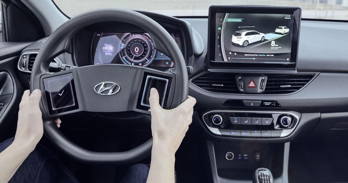 Hyundais Cockpit der Zukunft kommt mit Touchscreens am Lenkrad