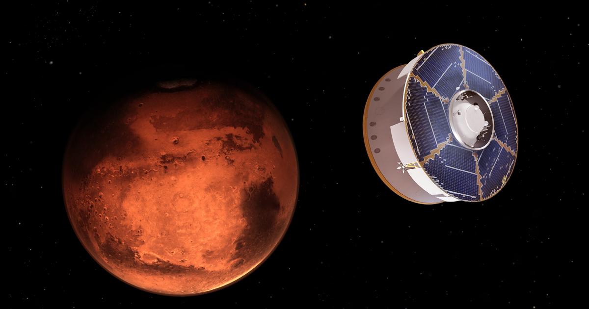 How large amounts of data must be transmitted from Mars to Earth