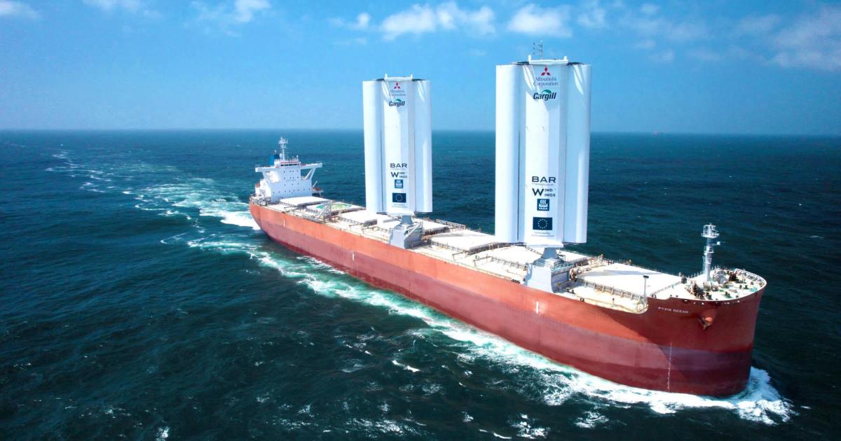 80,000 tons of freight powered by wind energy