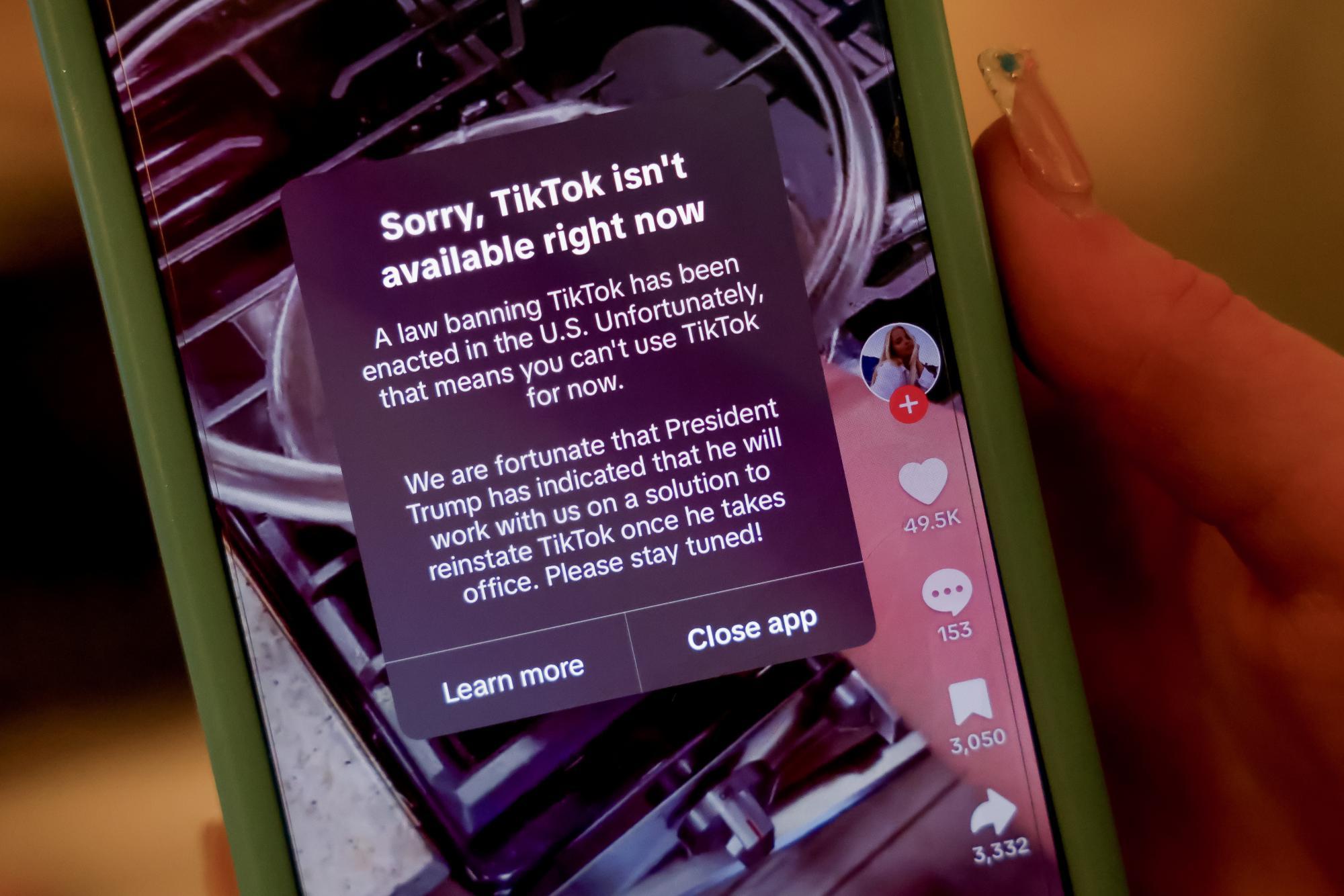 TikTok stellt Betrieb in den USA ein: Apps weg, Log-in gesperrt